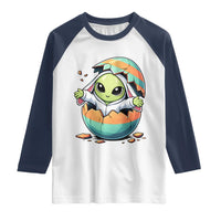 Funny Alien Bunny Ears Easter Raglan Shirt Extraterrestrial Gift