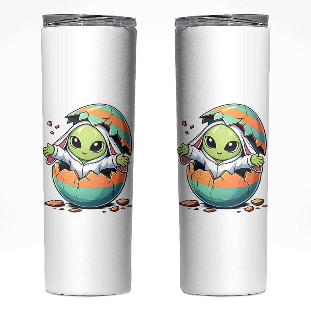 Funny Alien Bunny Ears Easter Skinny Tumbler Extraterrestrial Gift