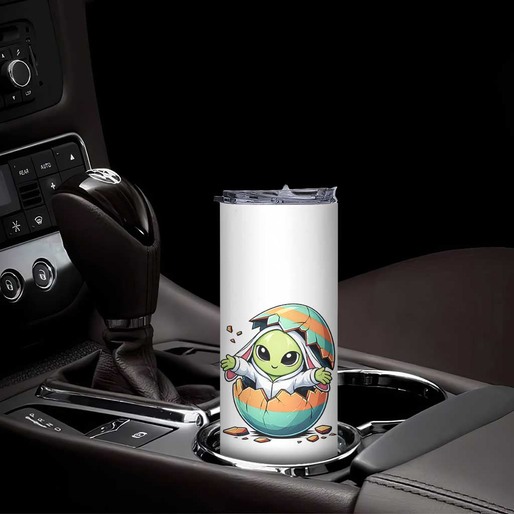Funny Alien Bunny Ears Easter Skinny Tumbler Extraterrestrial Gift