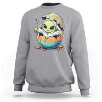 Funny Alien Bunny Ears Easter Sweatshirt Extraterrestrial Gift