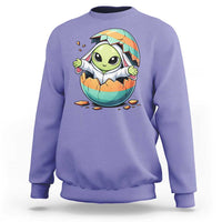 Funny Alien Bunny Ears Easter Sweatshirt Extraterrestrial Gift