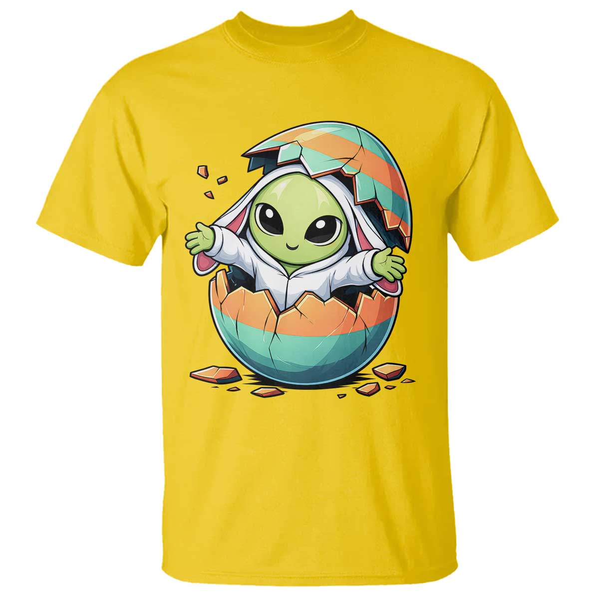 Funny Alien Bunny Ears Easter T Shirt Extraterrestrial Gift