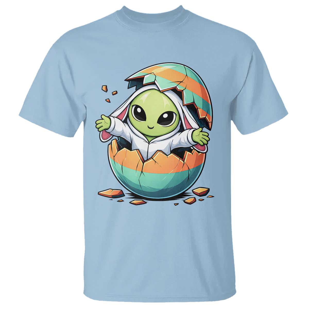 Funny Alien Bunny Ears Easter T Shirt Extraterrestrial Gift