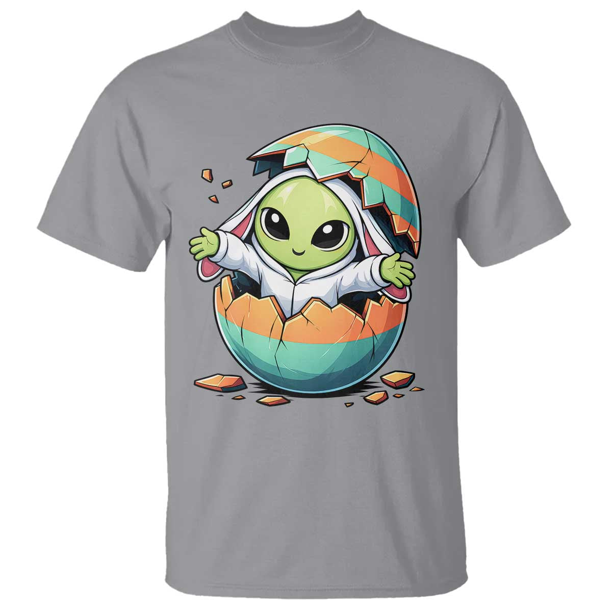 Funny Alien Bunny Ears Easter T Shirt Extraterrestrial Gift