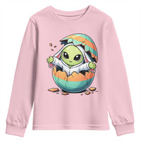 Funny Alien Bunny Ears Easter Youth Sweatshirt Extraterrestrial Gift