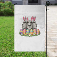Easter Island Moai Bunny Ears Garden Flag Funny Archaeology Gift