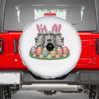 Easter Island Moai Bunny Ears Spare Tire Cover Funny Archaeology Gift