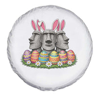 Easter Island Moai Bunny Ears Spare Tire Cover Funny Archaeology Gift
