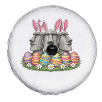 Easter Island Moai Bunny Ears Spare Tire Cover Funny Archaeology Gift