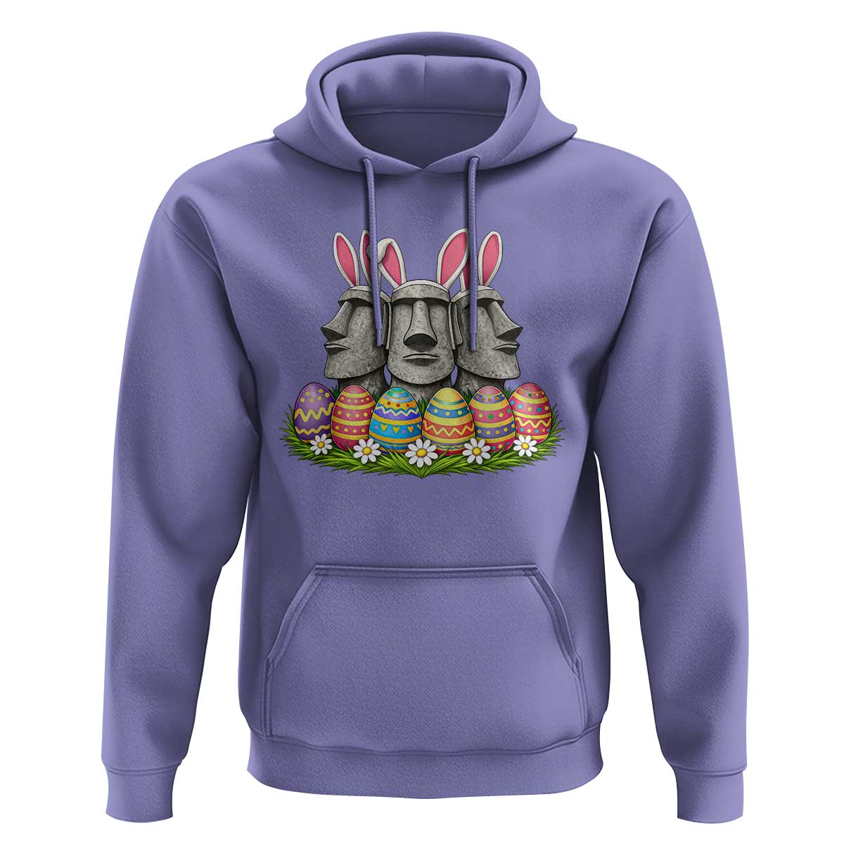 Easter Island Moai Bunny Ears Hoodie Funny Archaeology Gift