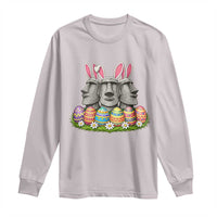Easter Island Moai Bunny Ears Long Sleeve Shirt Funny Archaeology Gift