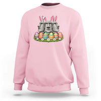 Easter Island Moai Bunny Ears Sweatshirt Funny Archaeology Gift