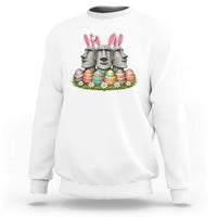 Easter Island Moai Bunny Ears Sweatshirt Funny Archaeology Gift