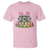 Easter Island Moai Bunny Ears T Shirt Funny Archaeology Gift