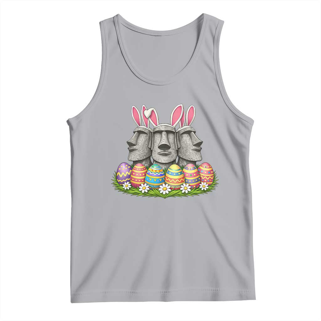 Easter Island Moai Bunny Ears Tank Top Funny Archaeology Gift