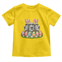 Easter Island Moai Bunny Ears Toddler T Shirt Funny Archaeology Gift