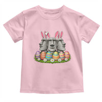 Easter Island Moai Bunny Ears Toddler T Shirt Funny Archaeology Gift