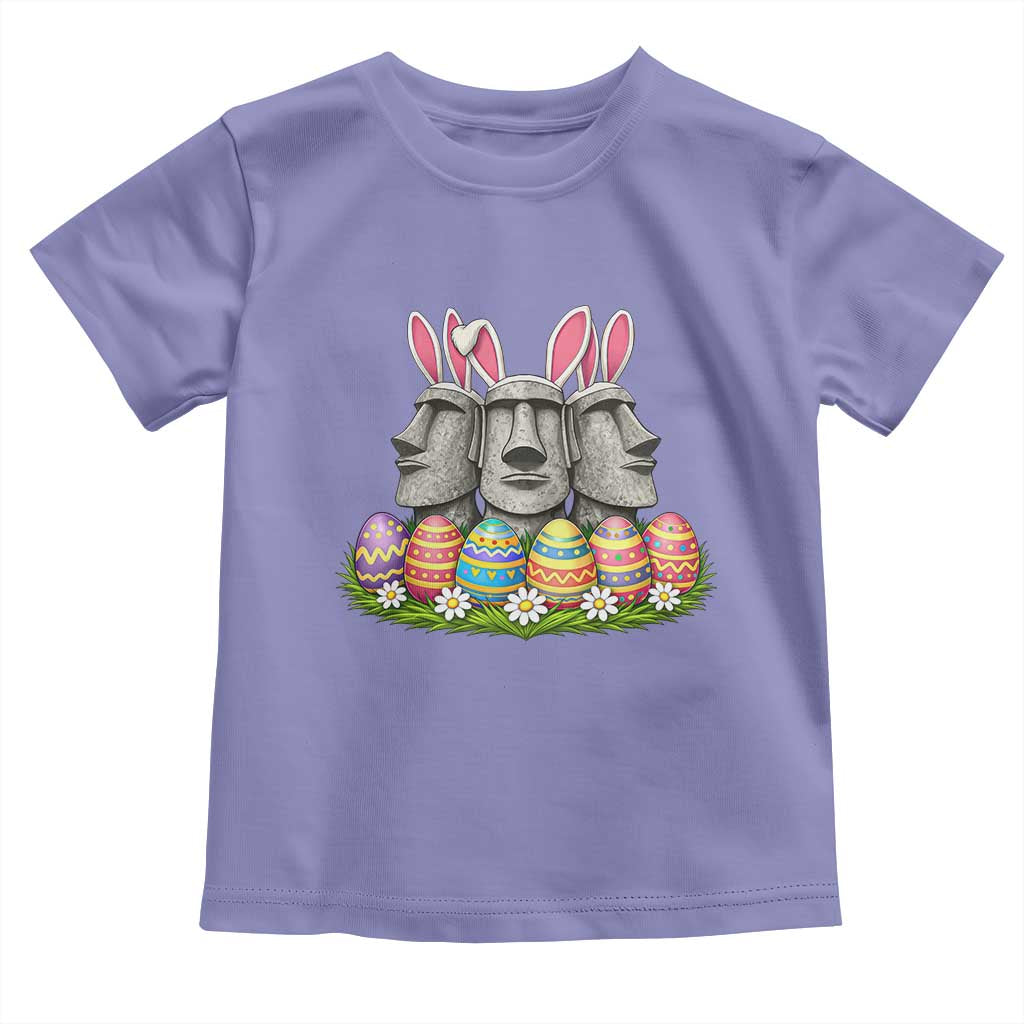 Easter Island Moai Bunny Ears Toddler T Shirt Funny Archaeology Gift