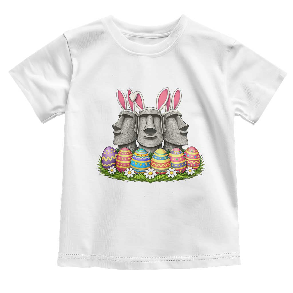 Easter Island Moai Bunny Ears Toddler T Shirt Funny Archaeology Gift