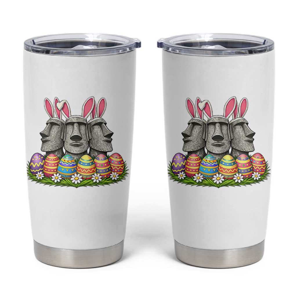 Easter Island Moai Bunny Ears Tumbler Cup Funny Archaeology Gift
