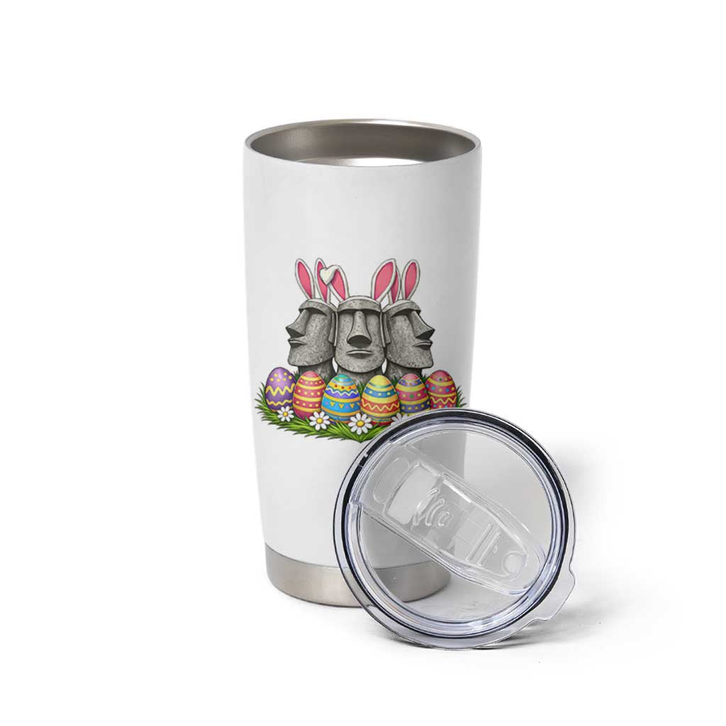 Easter Island Moai Bunny Ears Tumbler Cup Funny Archaeology Gift