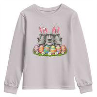 Easter Island Moai Bunny Ears Youth Sweatshirt Funny Archaeology Gift