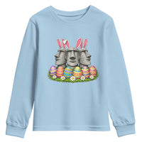 Easter Island Moai Bunny Ears Youth Sweatshirt Funny Archaeology Gift