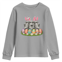 Easter Island Moai Bunny Ears Youth Sweatshirt Funny Archaeology Gift