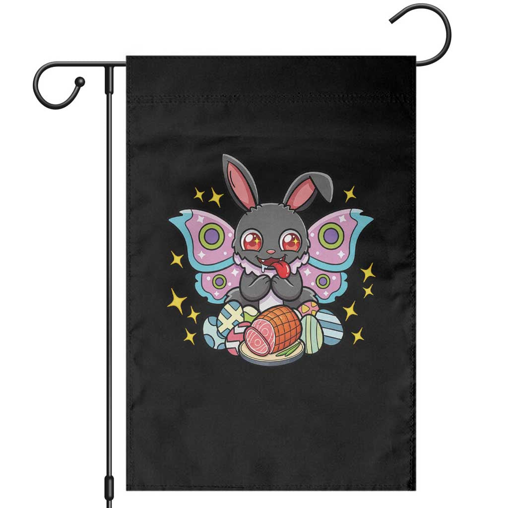 Funny Easter Bunny Mothman Loves Glazed Ham Garden Flag