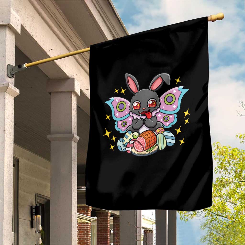 Funny Easter Bunny Mothman Loves Glazed Ham Garden Flag