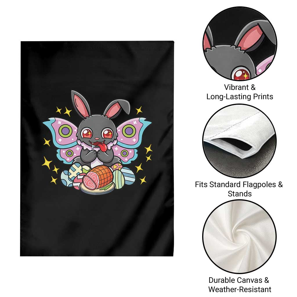 Funny Easter Bunny Mothman Loves Glazed Ham Garden Flag