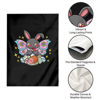 Funny Easter Bunny Mothman Loves Glazed Ham Garden Flag