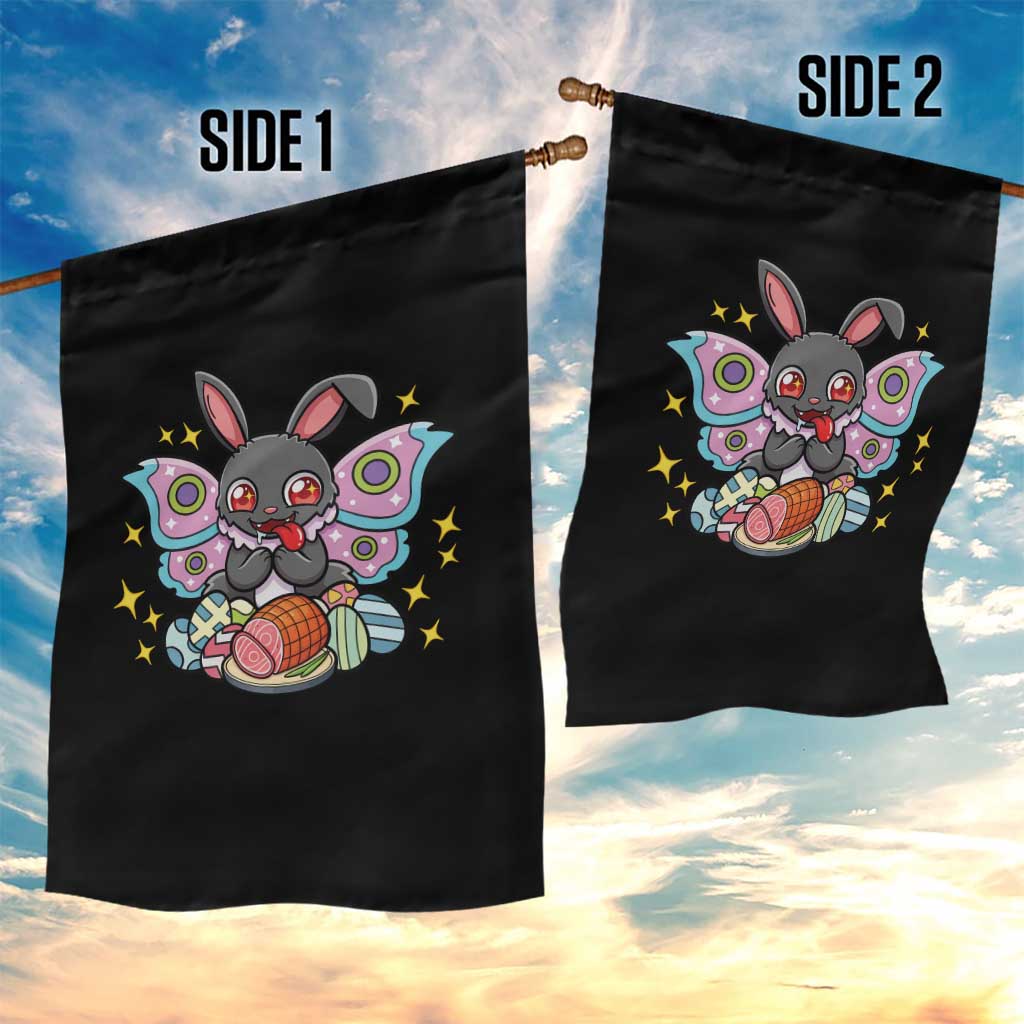 Funny Easter Bunny Mothman Loves Glazed Ham Garden Flag