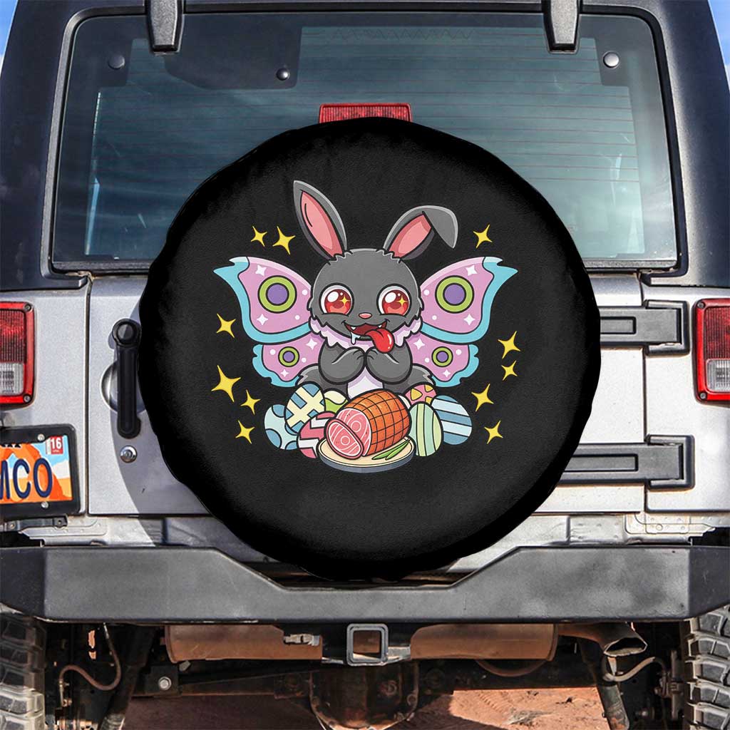 Funny Easter Bunny Mothman Loves Glazed Ham Spare Tire Cover