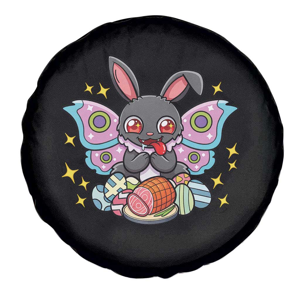 Funny Easter Bunny Mothman Loves Glazed Ham Spare Tire Cover
