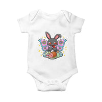Funny Easter Bunny Mothman Loves Glazed Ham Baby Onesie
