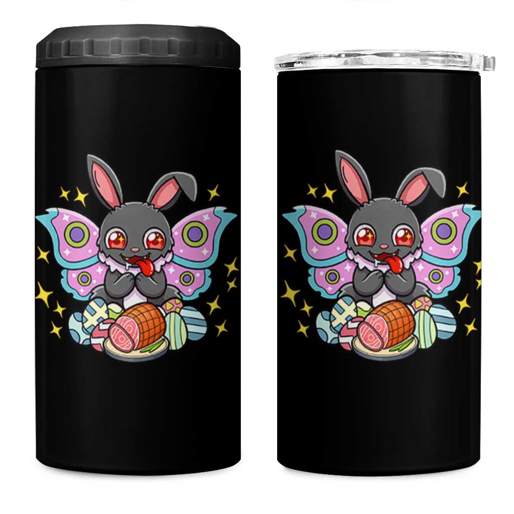 Funny Easter Bunny Mothman Loves Glazed Ham 4 in 1 Can Cooler Tumbler