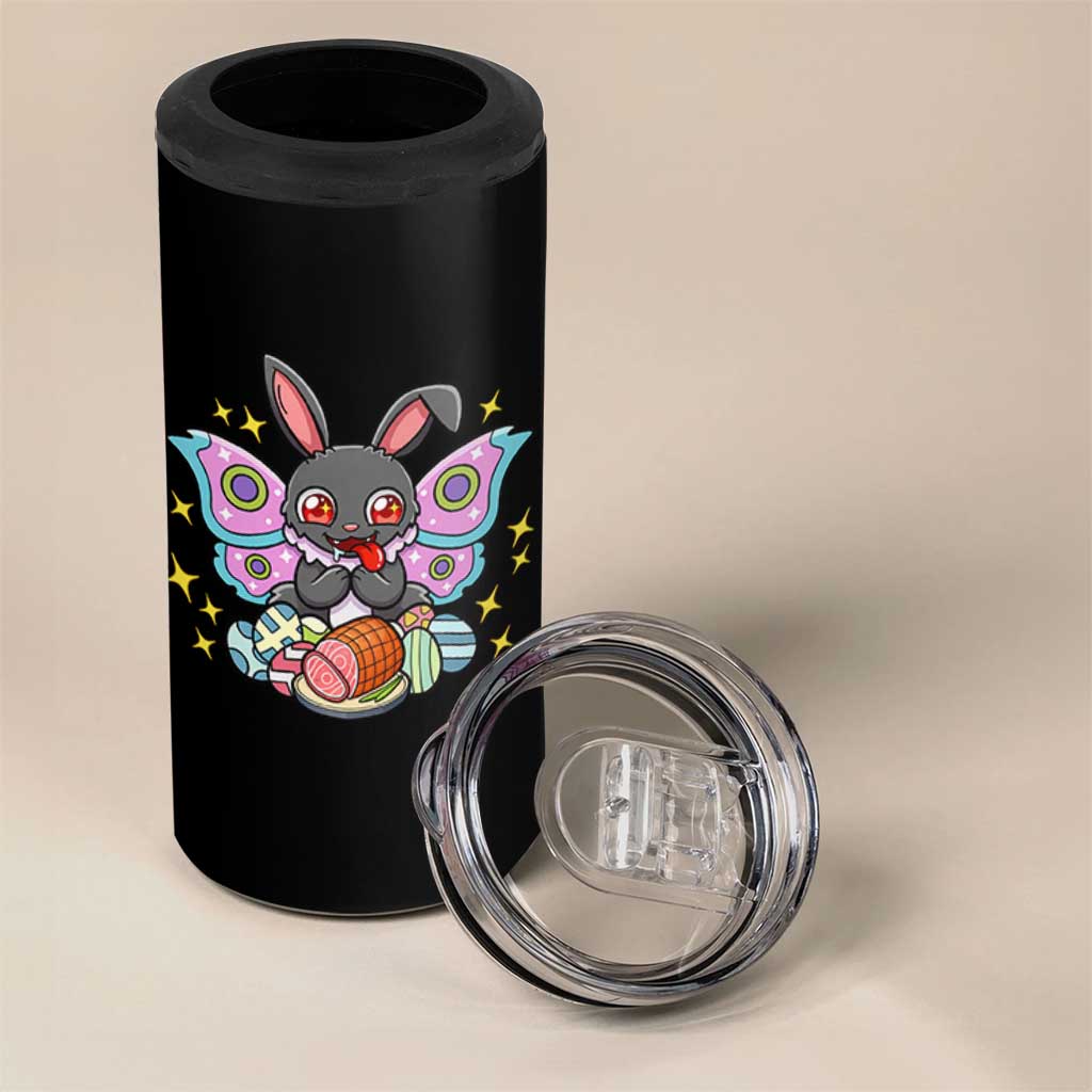 Funny Easter Bunny Mothman Loves Glazed Ham 4 in 1 Can Cooler Tumbler