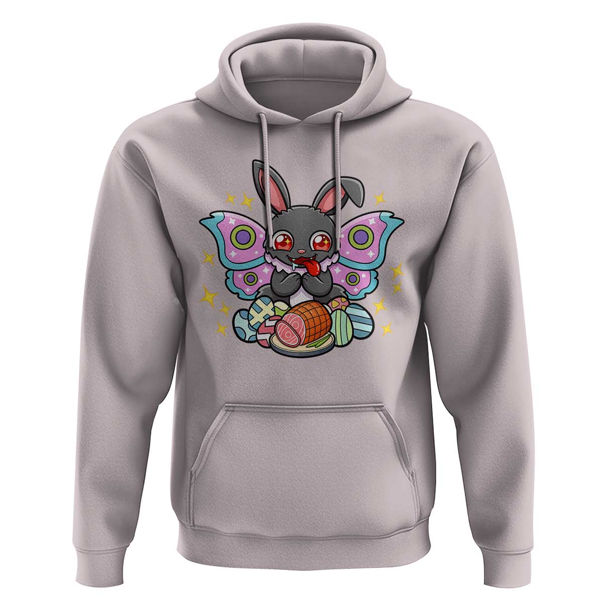 Funny Easter Bunny Mothman Loves Glazed Ham Hoodie