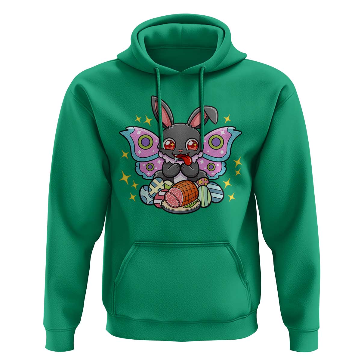 Funny Easter Bunny Mothman Loves Glazed Ham Hoodie