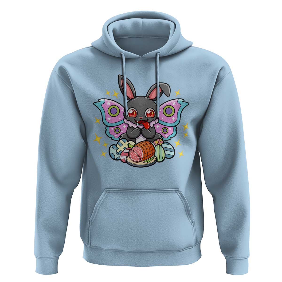 Funny Easter Bunny Mothman Loves Glazed Ham Hoodie