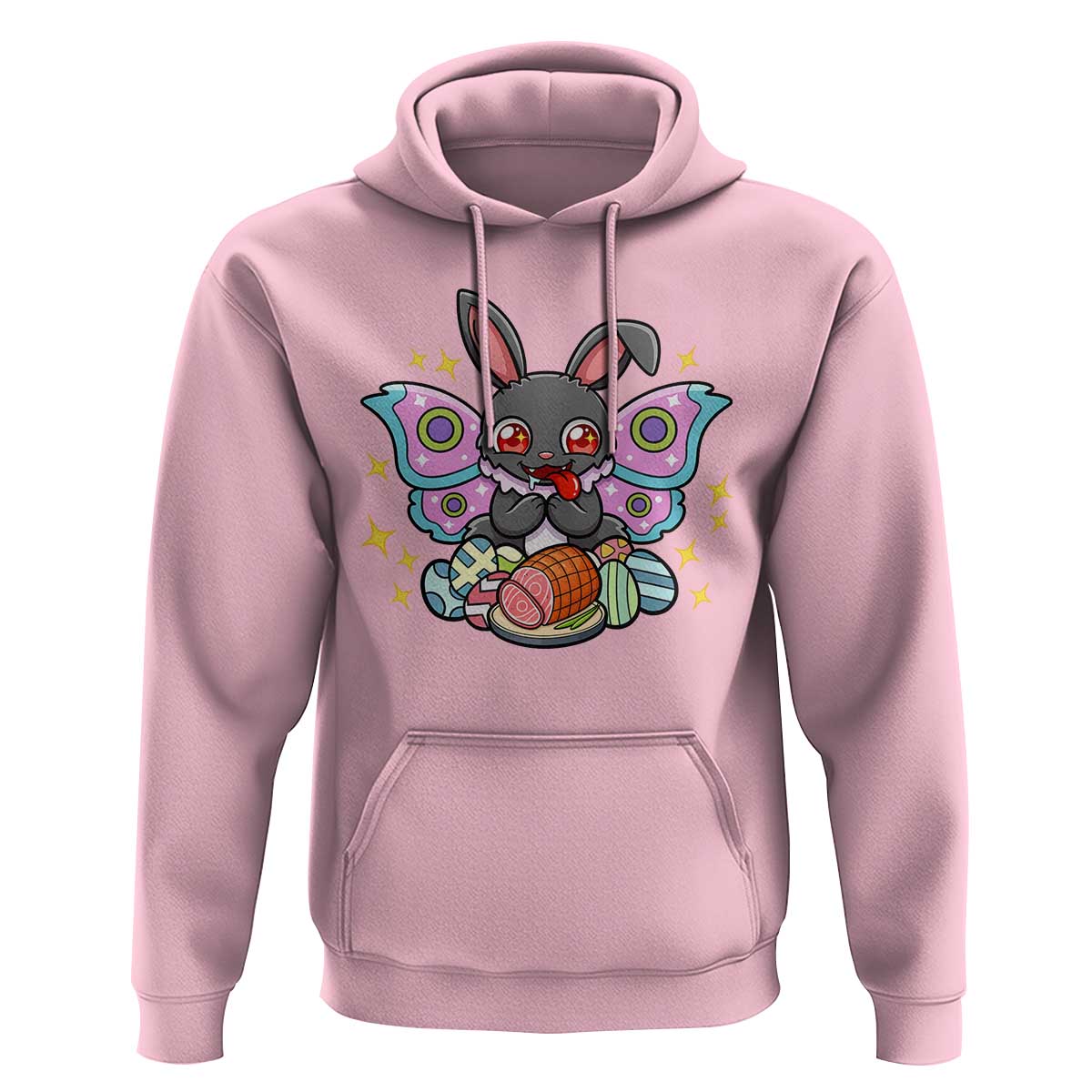Funny Easter Bunny Mothman Loves Glazed Ham Hoodie
