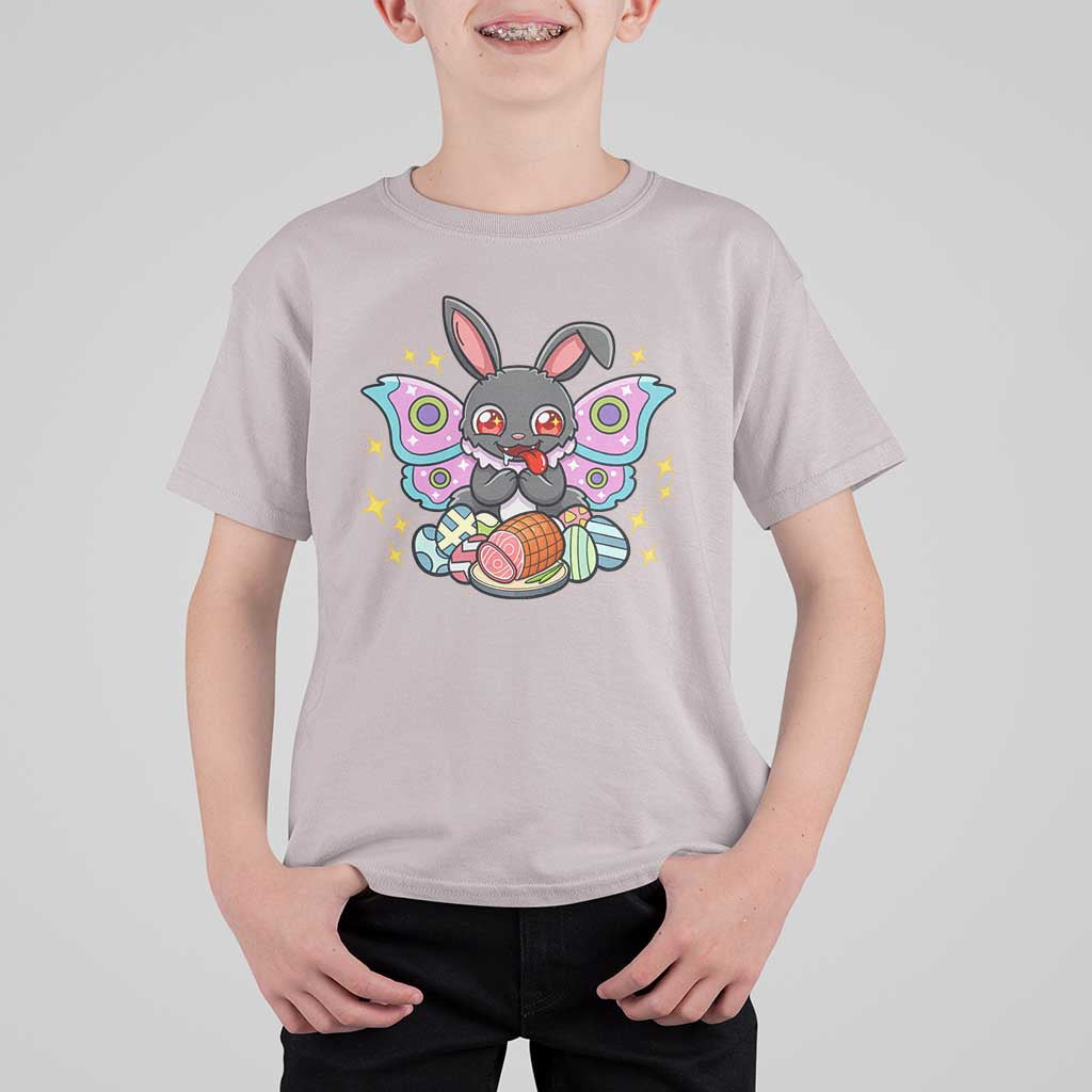 Funny Easter Bunny Mothman Loves Glazed Ham T Shirt For Kid