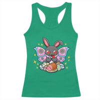 Funny Easter Bunny Mothman Loves Glazed Ham Racerback Tank Top
