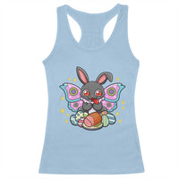 Funny Easter Bunny Mothman Loves Glazed Ham Racerback Tank Top