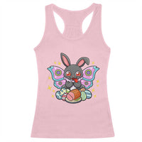 Funny Easter Bunny Mothman Loves Glazed Ham Racerback Tank Top