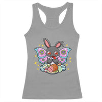 Funny Easter Bunny Mothman Loves Glazed Ham Racerback Tank Top