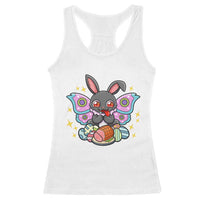 Funny Easter Bunny Mothman Loves Glazed Ham Racerback Tank Top