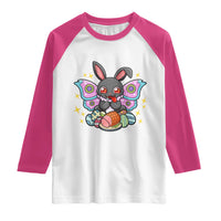 Funny Easter Bunny Mothman Loves Glazed Ham Raglan Shirt