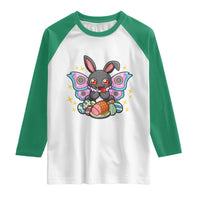 Funny Easter Bunny Mothman Loves Glazed Ham Raglan Shirt